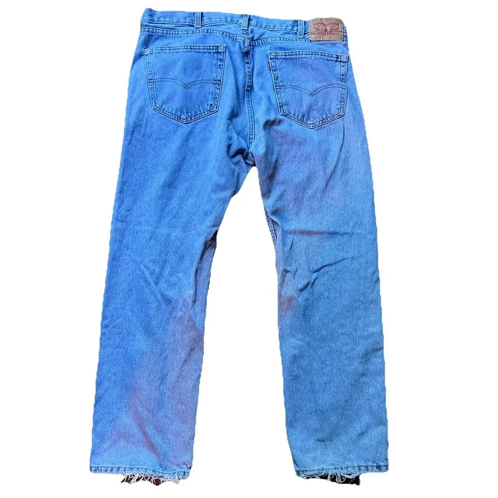 Levi's 505 Regular Fit Straight Leg Medium Stonewash Jeans Pants Men's 38x30